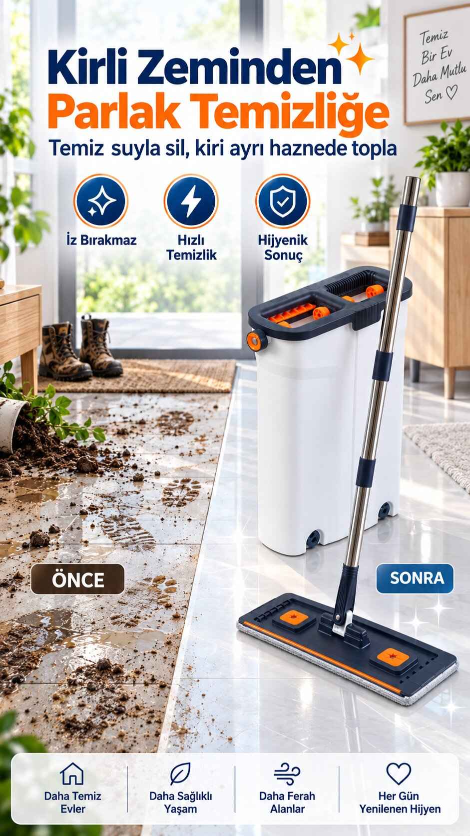 Kendinden sıkma mekanizması 3 adım